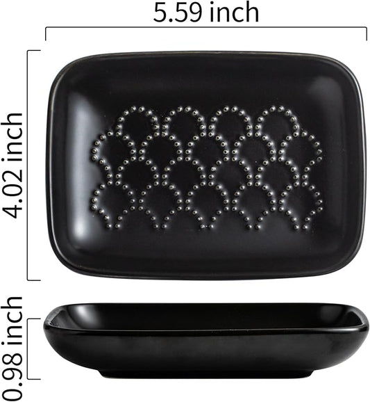 Gomakren Soap Dish for Shower, Ceramic Soap Dishes for Bar Soap Sponge - Image 2