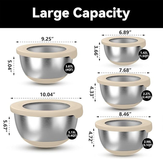 KITEISCAT Stainless Steel Mixing Bowls - Image 2