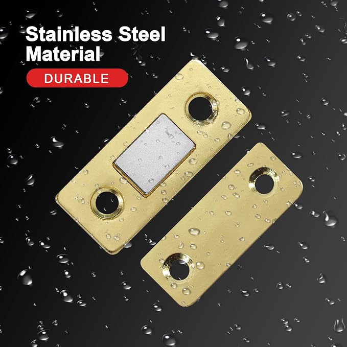 Cabinet Magnetic Catch, 6 Pack Gold Ultra Thin Magnetic Cabinet Door Catch - Image 7