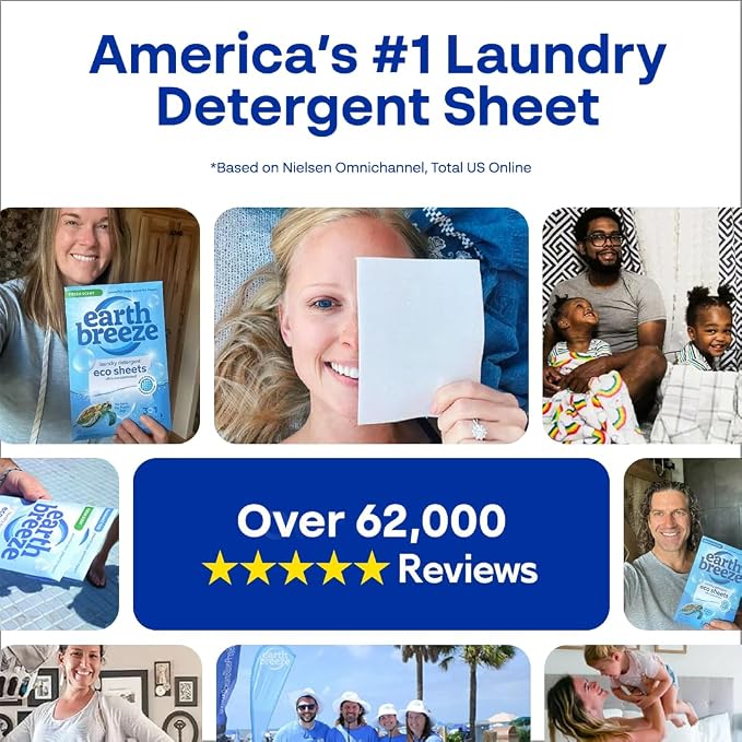 Earth Breeze Laundry Detergent Sheets Fragrance-Free - Image 9