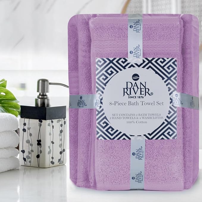 DAN RIVER 8 PC Luxury Bath Towels - Image 8