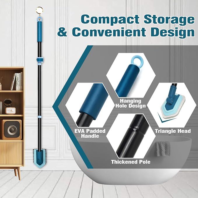 JEHONN Tub Tile Shower Scrubber Brush - Image 6