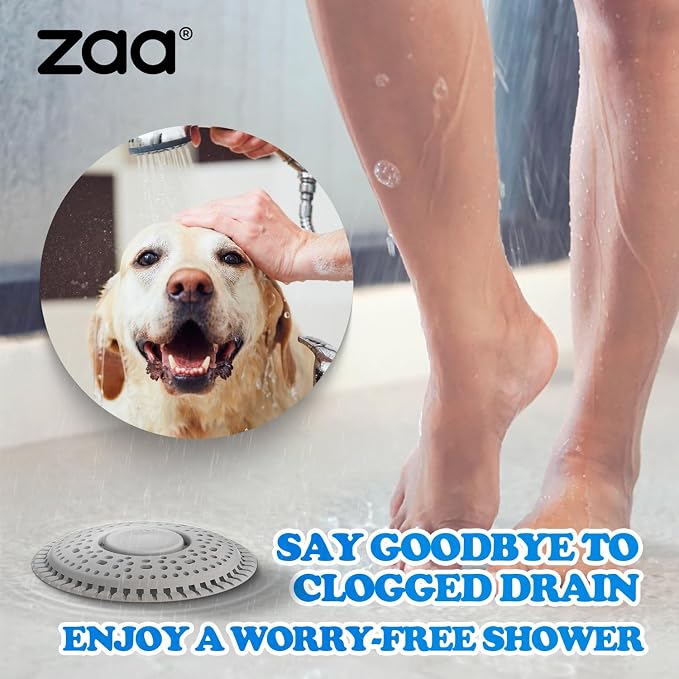 zaa Shower Drain Hair Catcher, Premium Silicone Drain Protector & Shower Drain - Image 7
