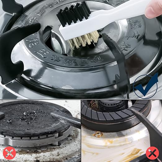 2 Pcs Deep Gas Stove Wire Brushes 4-in-1 Metal Kitchen Cleaning Wire Brush - Image 6