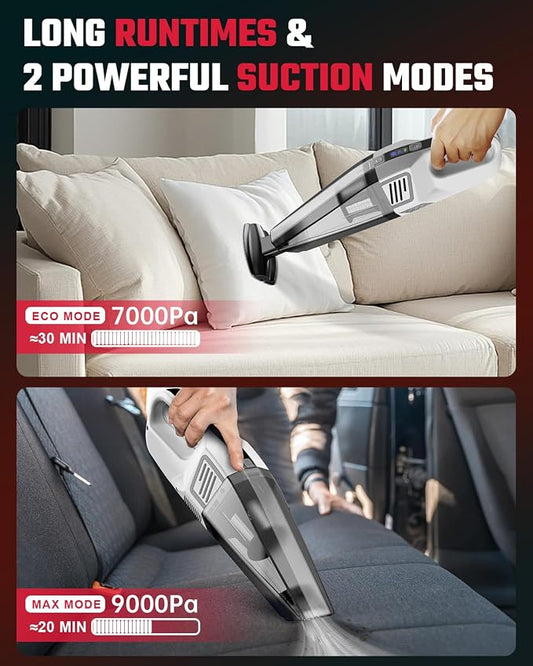 Handheld Vacuum Cordless, 9000PA Strong Suction, 2 Suction Modes, Fast Type-C - Image 2