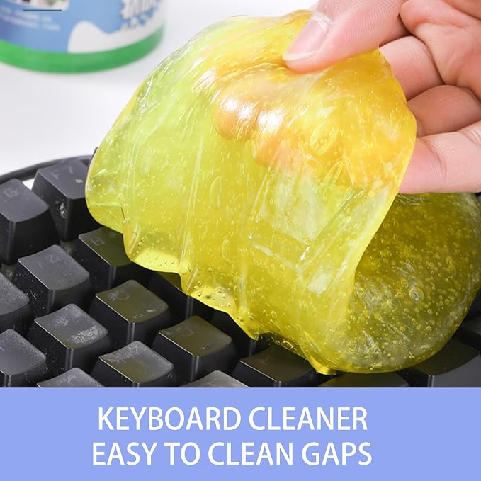 KWBLWFCar Cleaning Gel 2Pcs for Air Vents, Cup Holders & Keyboards – Reusable - Image 7
