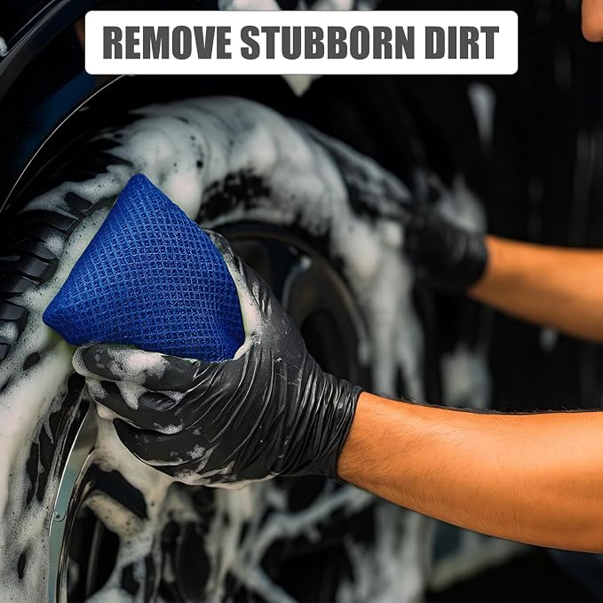 4 PCS Bug Scrubber Sponge Car, Bug Remover Wash Sponge,Car Cleaning Sponge - Image 7