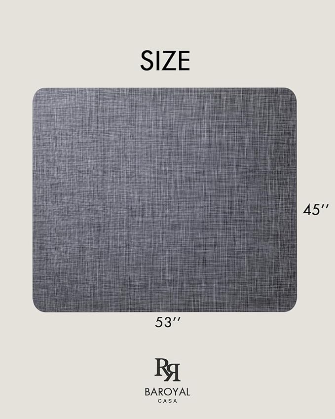 Office Chair Mat for Hardwood Floor Under Desk Computer Rolling Chair Mat for Wood/Tile Floor Non-Slip Heavy Duty Desk Rug PVC Plastic Hard Floor Protector 45"x 53" (Cool Grey)