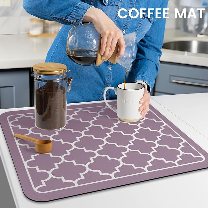WISELIFE Dish Drying Mat Super Absorbent Drying Mat Large Dish Drying Mats - Image 7