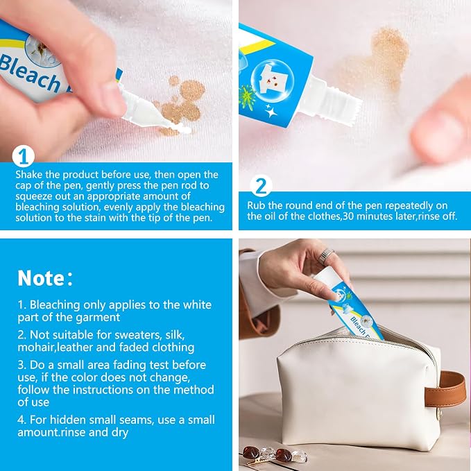 Bleach Pen,Bleach gel for Clothing, Portable bleach pen,More effective stain - Image 6