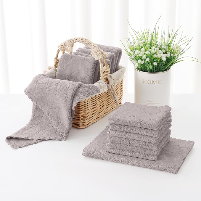 Homaxy Kitchen Towels and Dishcloths Set, 10 x 10 and 13 x 19 Inches, No Lint - Image 8