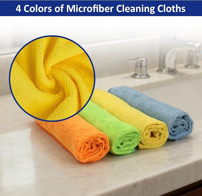 Microfiber Cleaning Cloths, Ultra Absorbent, Streak-Free, and Household Cleaning - Image 6
