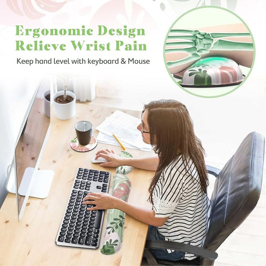 Gimars Enlarge Silky and Superfine Fabric Gel Memory Foam Keyboard Wrist Rest - Image 2