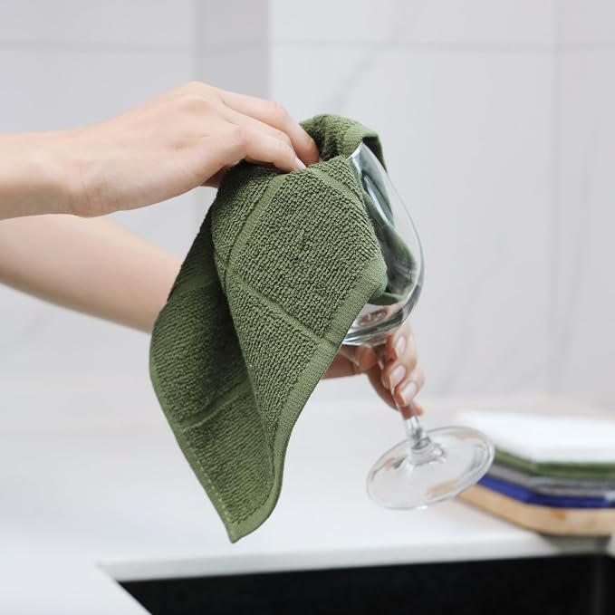 Glynniss Dishcloths Kitchen Highly Absorbent Dish Rags 100% Cotton Dish Cloths - Image 8