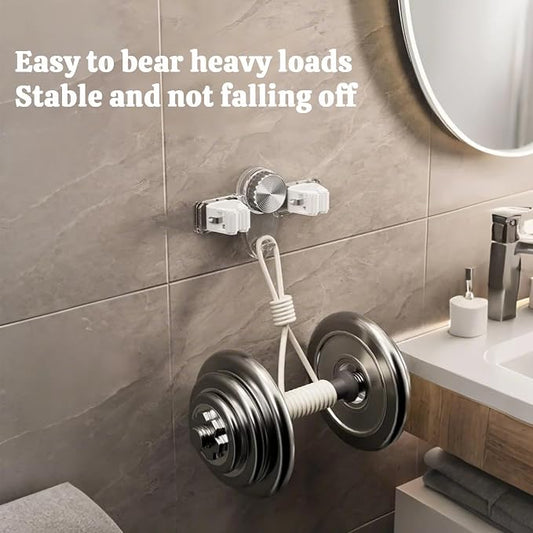 3 Pcs Wall Mounted Broom and Mop Holder Powerful Suction Cups Heavy Duty Garden - Image 2