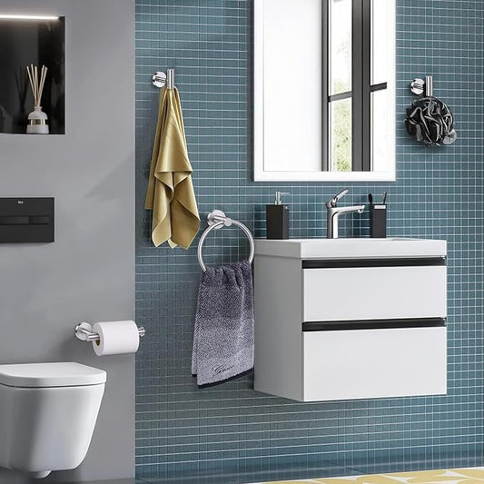 Lairuier Bathroom Hardware Set, 4-pieceTowel Holder Set Include Toilet Paper - Image 2