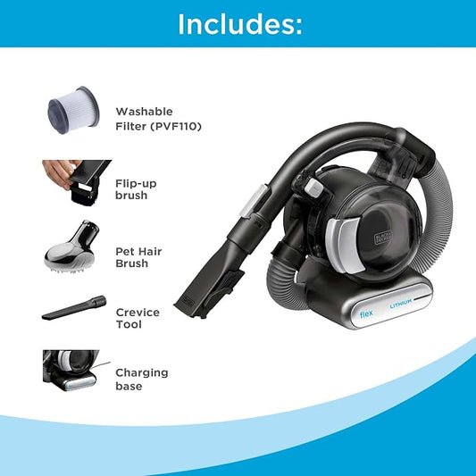 BLACK+DECKER dustbuster FLEX Cordless Handheld Vacuum, Pet and Car Vacuum - Image 2