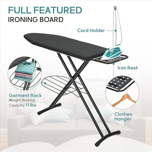 Ironing Board Full Size, RAINHOL 43"x13" Sturdy Iron Board - Image 2