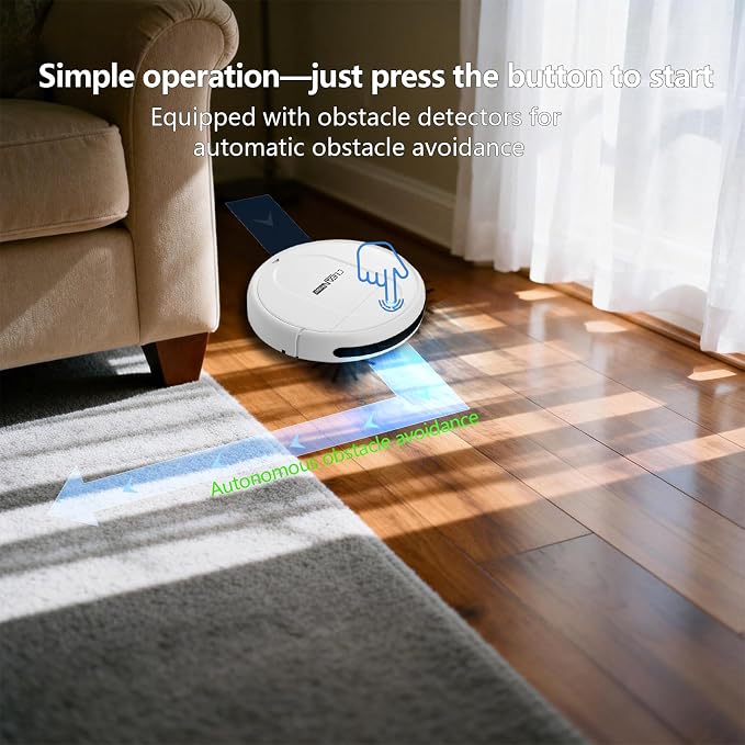 Robot Vacuum Cleaner, 3000Pa Powerful Suction, 2.56-inch Ultra-Slim Body - Image 7