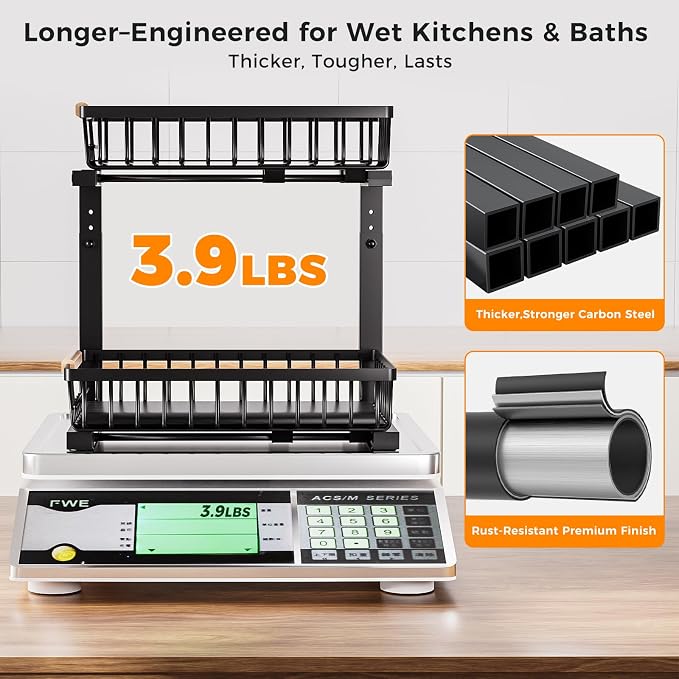 Under Sink Organizer, 2 Pack 2 Tier Under Sink Organizers and Storage, Slide - Image 9