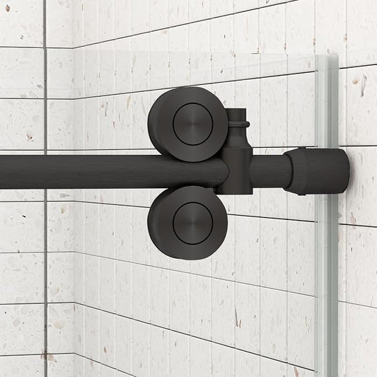 Sunrosa 60" W x 76" H Frameless Shower Door, Sliding Shower Door - Image 2