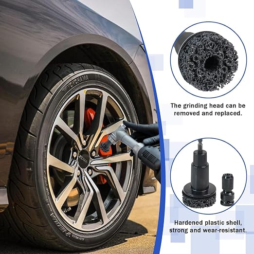 Inner Rim Cleaner & Wheel Hub Rust Removal Tool, Drill Attachment - Image 9