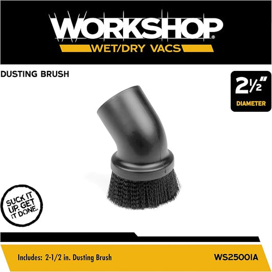 WORKSHOP Wet/Dry Vacs Shop Vacuum Accessories WS25001A Dusting Brush Attachment - Image 2