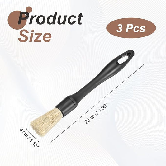 HARFINGTON 3 Pcs Car Detailing Brush 9.1" Natural Bristle Auto Cleaning Brush - Image 2