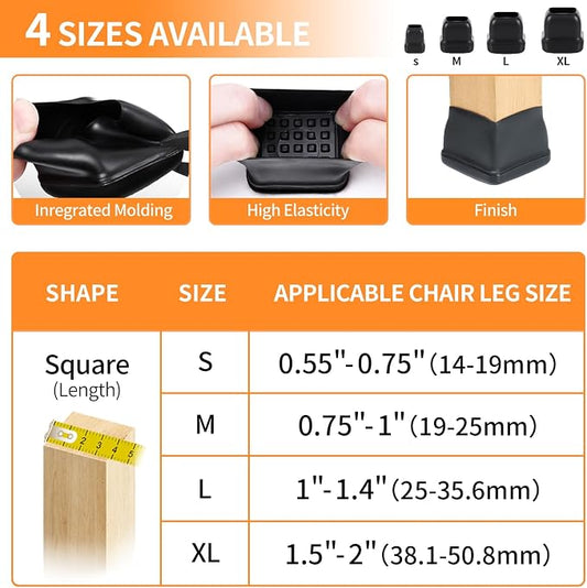 Ezprotekt 8 Pcs Large Chair Leg Sliders - Image 2
