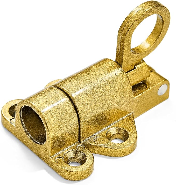 3 Packs Self-Closing Latches,Gold Spring Door Lock,Resilient Bolt Latch - Image 7