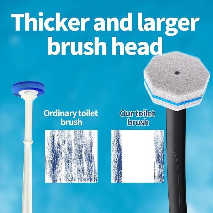 Disposable Toilet Brush with 50 Wand Cleaner Refills Pads,Wall Mounted Toilet - Image 9