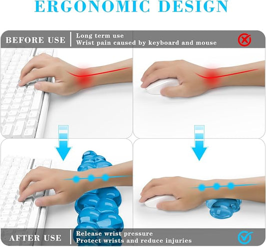 Gel Cloud Keyboard and Mouse Wrist Rest, Cute Wrist Support and Arm Support - Image 2