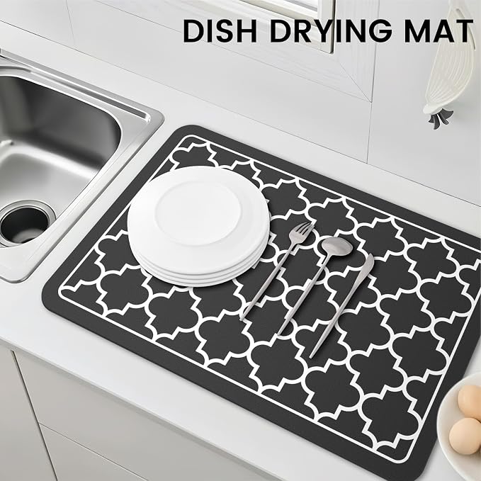 WISELIFE Dish Drying Mat Super Absorbent Drying Mat Large Dish Drying Mats - Image 7