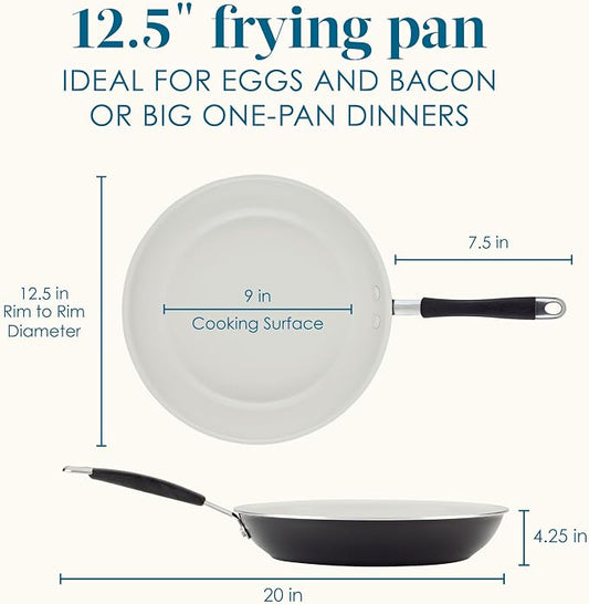 Rachael Ray Cucina Ceramic Nonstick Frying Pan/Skillet, 12.5 Inch Non Stick - Image 2