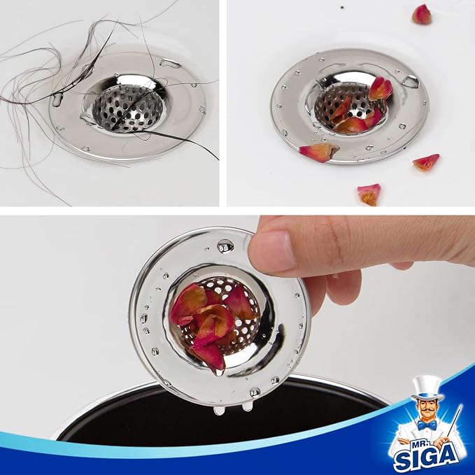 MR.SIGA Bathroom Sink Strainer, Bathtub Lavatory Sink Drain Strainer Hair - Image 6