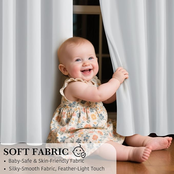 RYB HOME Mini Small 100% Blackout Curtains - Image 7