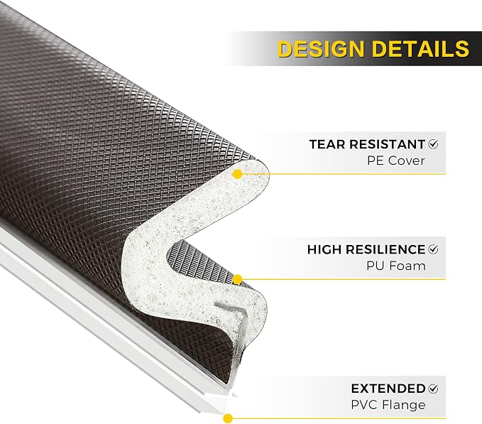 Ravinte Weather Stripping Door Seal Strip Soundproof "Q" Foam Weather Stripping - Image 9