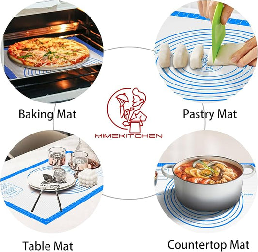 Silicone Pastry Mat for Dough Rolling, Silicone Baking Mat - Image 2