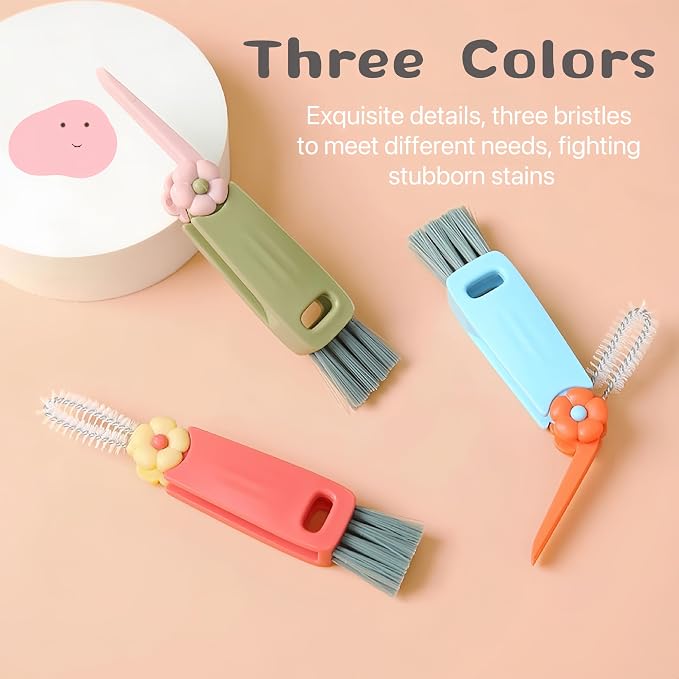 3 in 1 Cup Lid Cleaning Brush, Water Bottle Cleaner Brush, Portable Cup Lid Gap - Image 7
