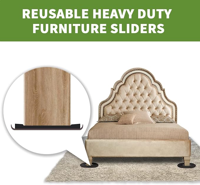 Furniture Sliders for Carpet 4 PCS - Image 7