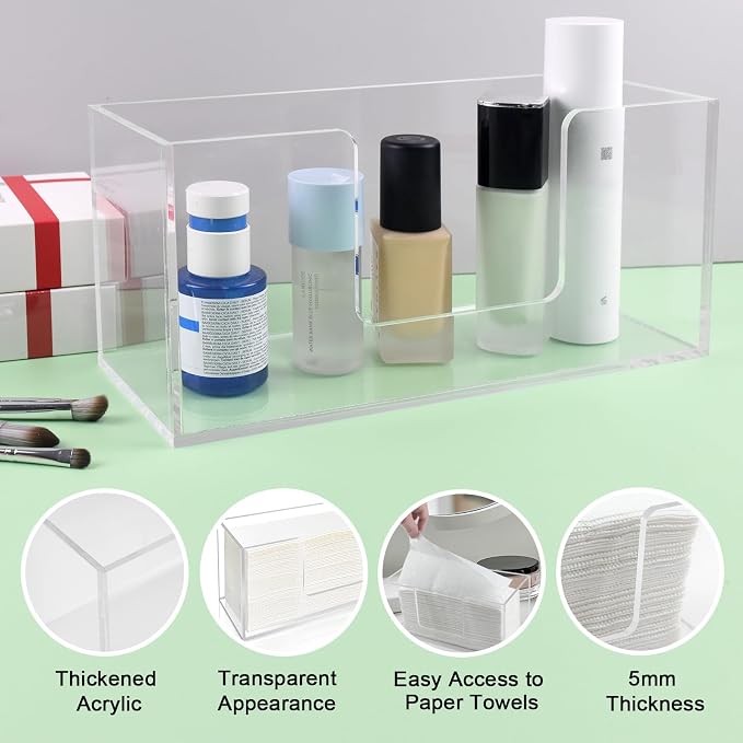 4Pack Acrylic Paper Towel Dispenser, Napkin Holder - Image 7