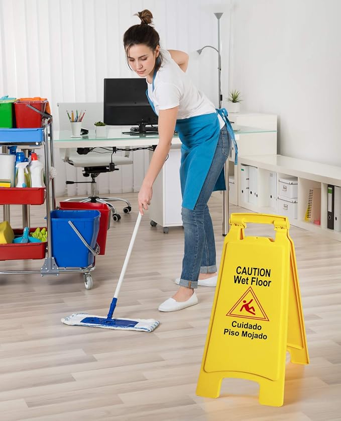 Galashield Wet Floor Sign 3 Pack 2-Sided Safety Yellow Warning Signs Commercial - Image 4