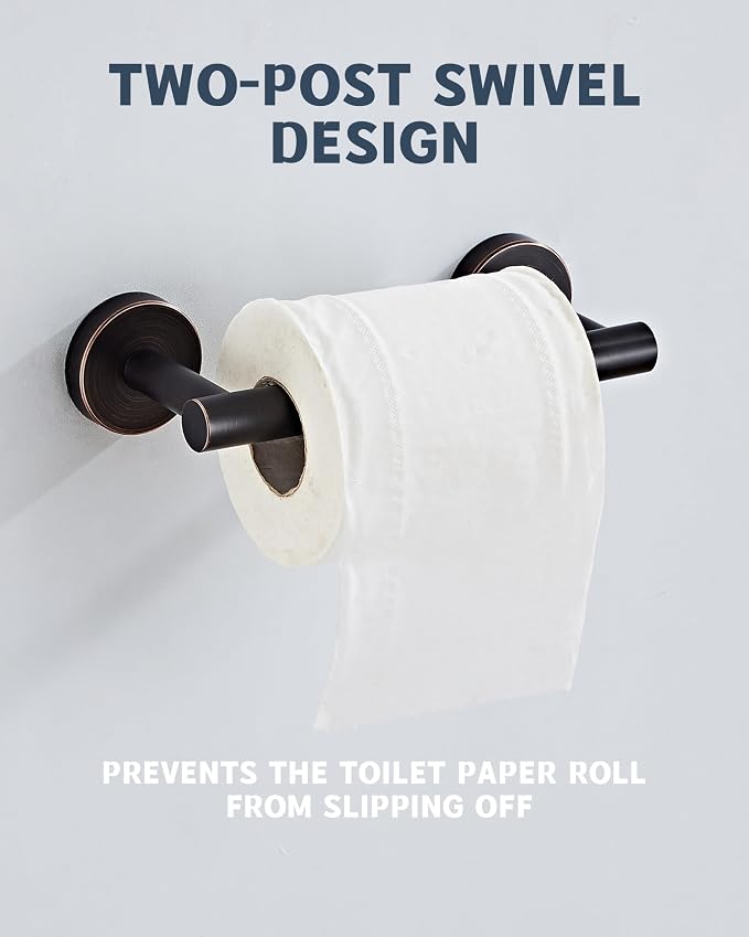 Bronze Toilet Paper Holder SUS304 Stainless Steel Double Post Pivoting Toilet - Image 5