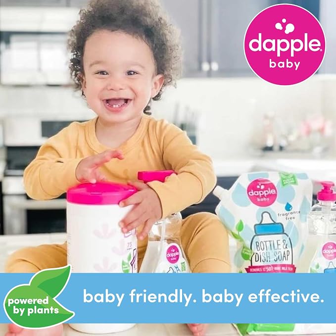 Dapple Breast Pump Cleaning Kit, 3 Baby Bottle Cleaning Brushes, Hypoallergenic - Image 7