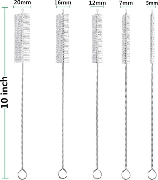 Straw Cleaner Brush Long 10 inch, 10-PCS Straw Brush of Bristles Diameter - Image 2