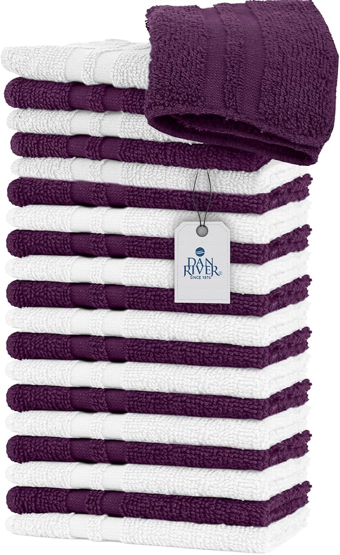 DAN RIVER 100% Cotton Washcloths 20 Pack Premium Quality Face and Body Cloth - Image 8