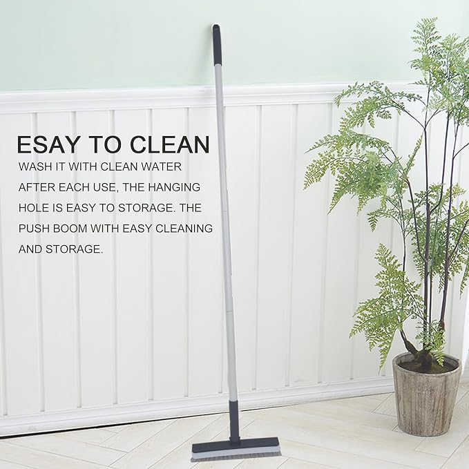 Stiff Bristles Broom, Tub Tile Broom Brush, Push Broom - Image 6