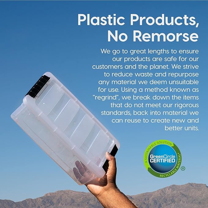 IRIS USA 13 Qt Stackable Plastic Storage Bins - Image 7