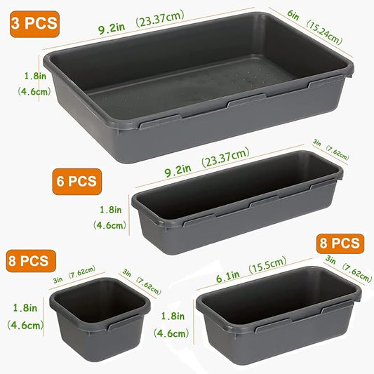 25 PCS Interlocking Desk Drawer Organizer Separator - Image 2