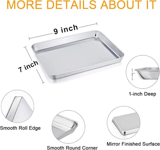 TeamFar 9'' x 7'' x 1'' Toaster Oven Pan - Image 2